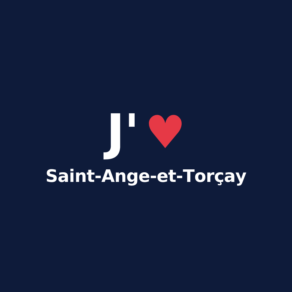 T-shirt personnalisé Saint-Ange-et-Torçay — design J'aime Saint-Ange-et-Torçay