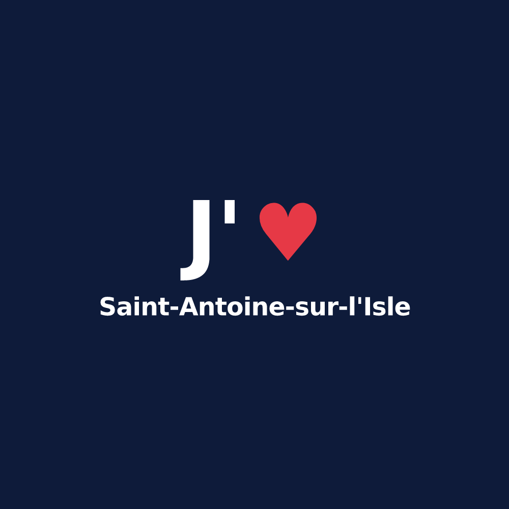 T-shirt personnalisé Saint-Antoine-sur-l'Isle — design J'aime Saint-Antoine-sur-l'Isle