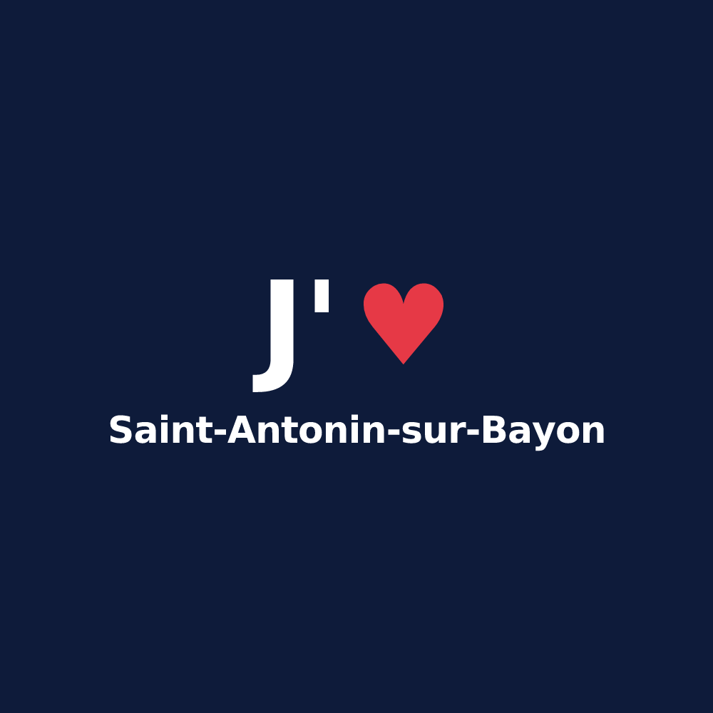 T-shirt personnalisé Saint-Antonin-sur-Bayon — design J'aime Saint-Antonin-sur-Bayon