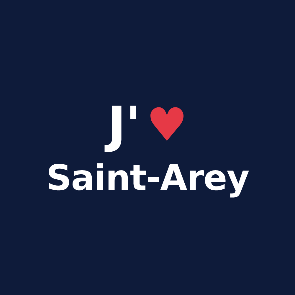 T-shirt personnalisé Saint-Arey — design J'aime Saint-Arey