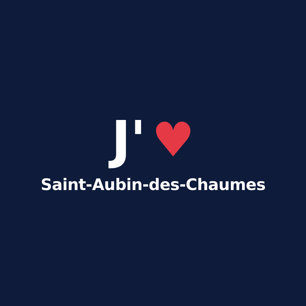 T-shirt personnalisé Saint-Aubin-des-Chaumes — design J'aime Saint-Aubin-des-Chaumes