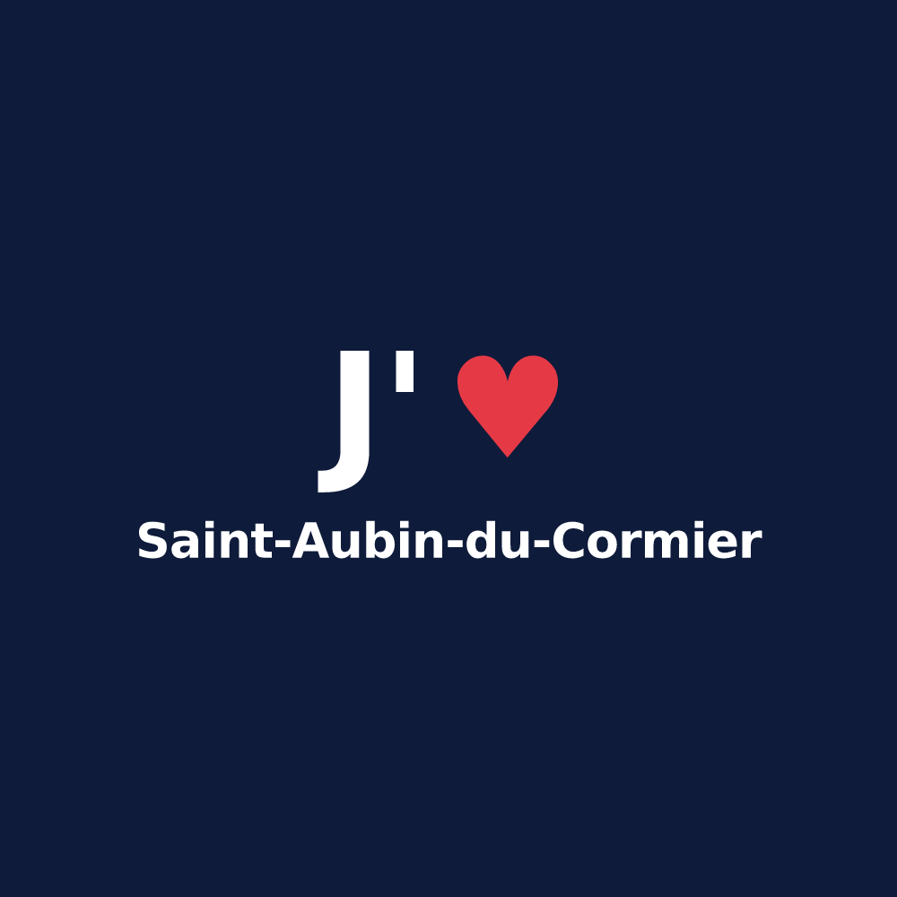 T-shirt personnalisé Saint-Aubin-du-Cormier — design J'aime Saint-Aubin-du-Cormier