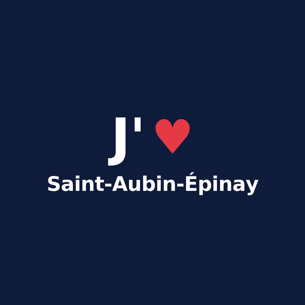 T-shirt personnalisé Saint-Aubin-Épinay — design J'aime Saint-Aubin-Épinay