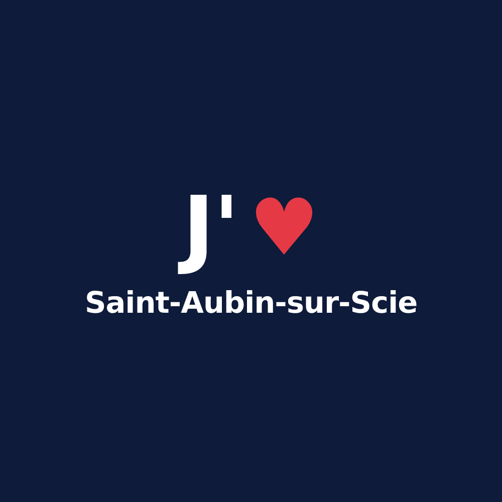 T-shirt personnalisé Saint-Aubin-sur-Scie — design J'aime Saint-Aubin-sur-Scie
