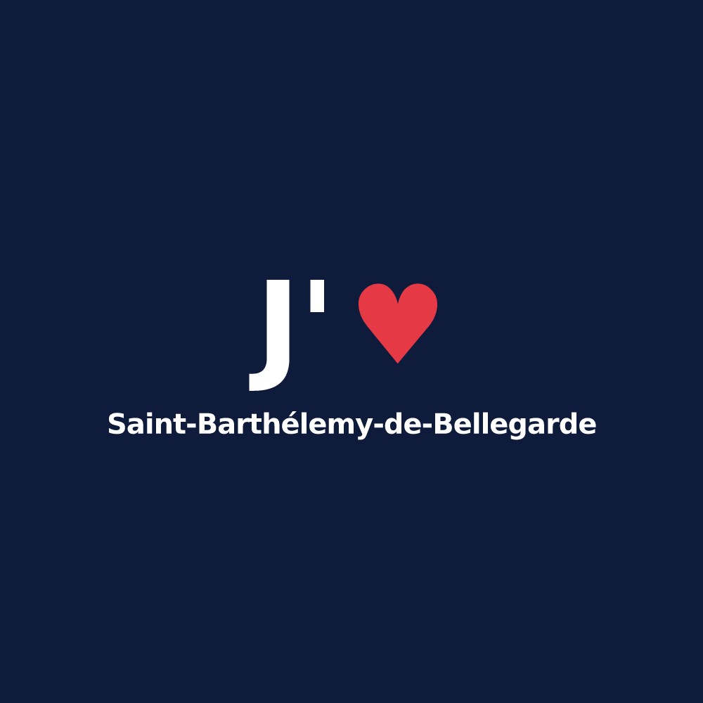 T-shirt personnalisé Saint-Barthélemy-de-Bellegarde — design J'aime Saint-Barthélemy-de-Bellegarde