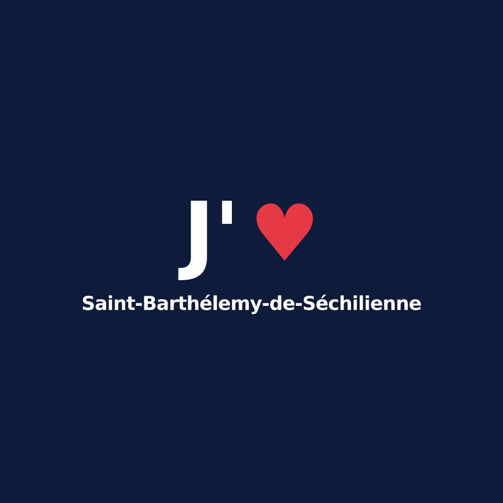 T-shirt personnalisé Saint-Barthélemy-de-Séchilienne — design J'aime Saint-Barthélemy-de-Séchilienne