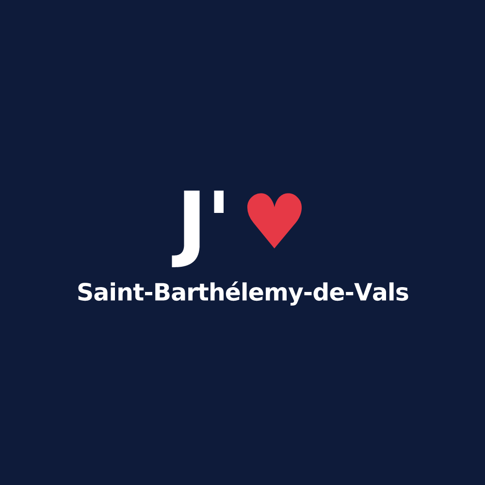 T-shirt personnalisé Saint-Barthélemy-de-Vals — design J'aime Saint-Barthélemy-de-Vals