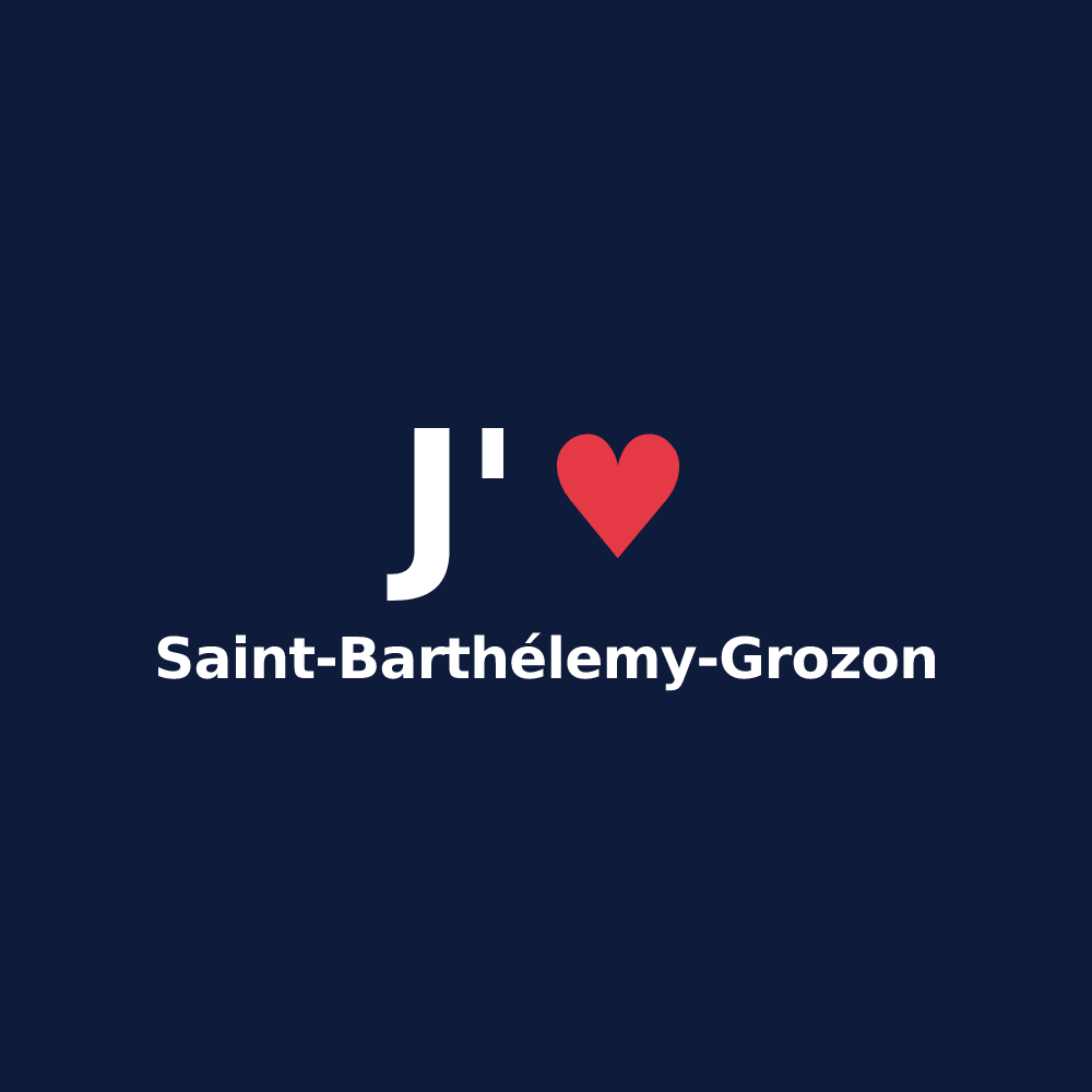 T-shirt personnalisé Saint-Barthélemy-Grozon — design J'aime Saint-Barthélemy-Grozon