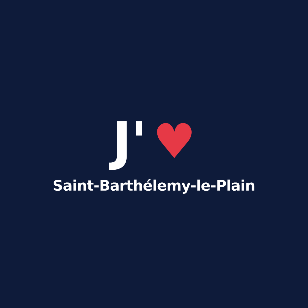 T-shirt personnalisé Saint-Barthélemy-le-Plain — design J'aime Saint-Barthélemy-le-Plain
