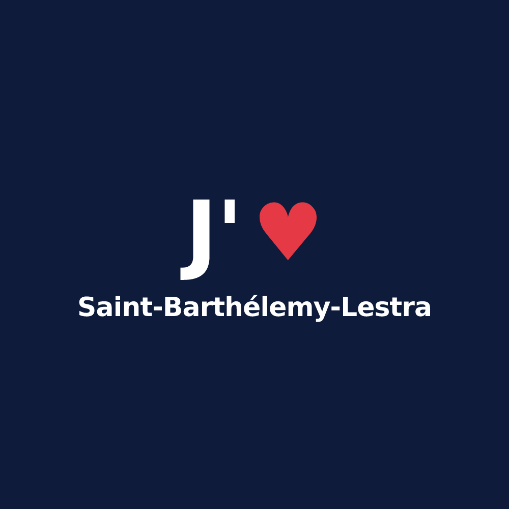 T-shirt personnalisé Saint-Barthélemy-Lestra — design J'aime Saint-Barthélemy-Lestra