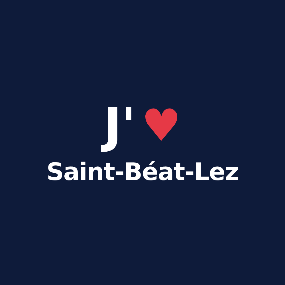 T-shirt personnalisé Saint-Béat-Lez — design J'aime Saint-Béat-Lez