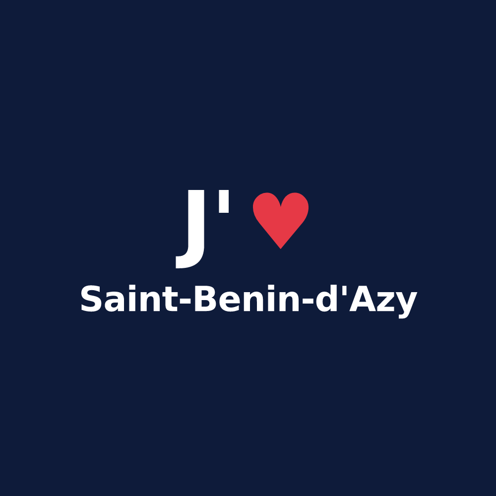 T-shirt personnalisé Saint-Benin-d'Azy — design J'aime Saint-Benin-d'Azy