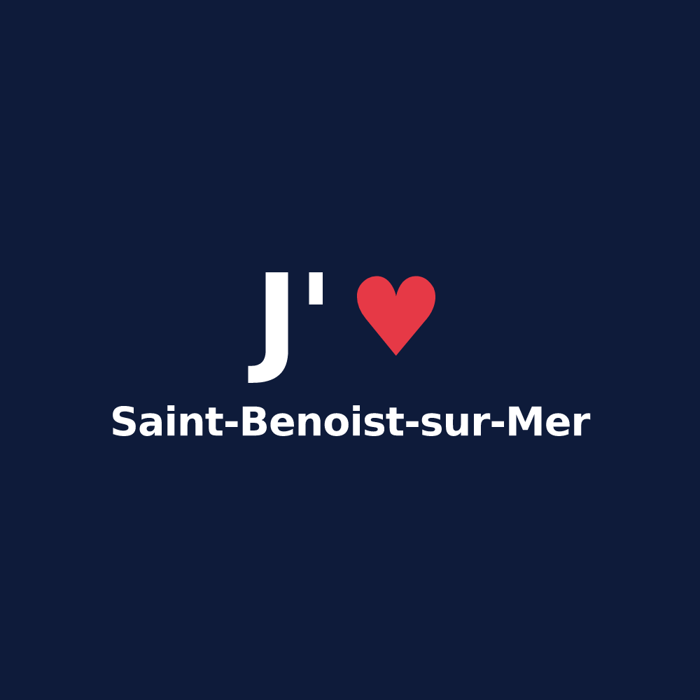 T-shirt personnalisé Saint-Benoist-sur-Mer — design J'aime Saint-Benoist-sur-Mer