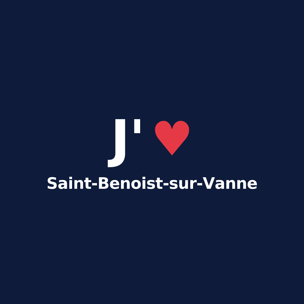 T-shirt personnalisé Saint-Benoist-sur-Vanne — design J'aime Saint-Benoist-sur-Vanne