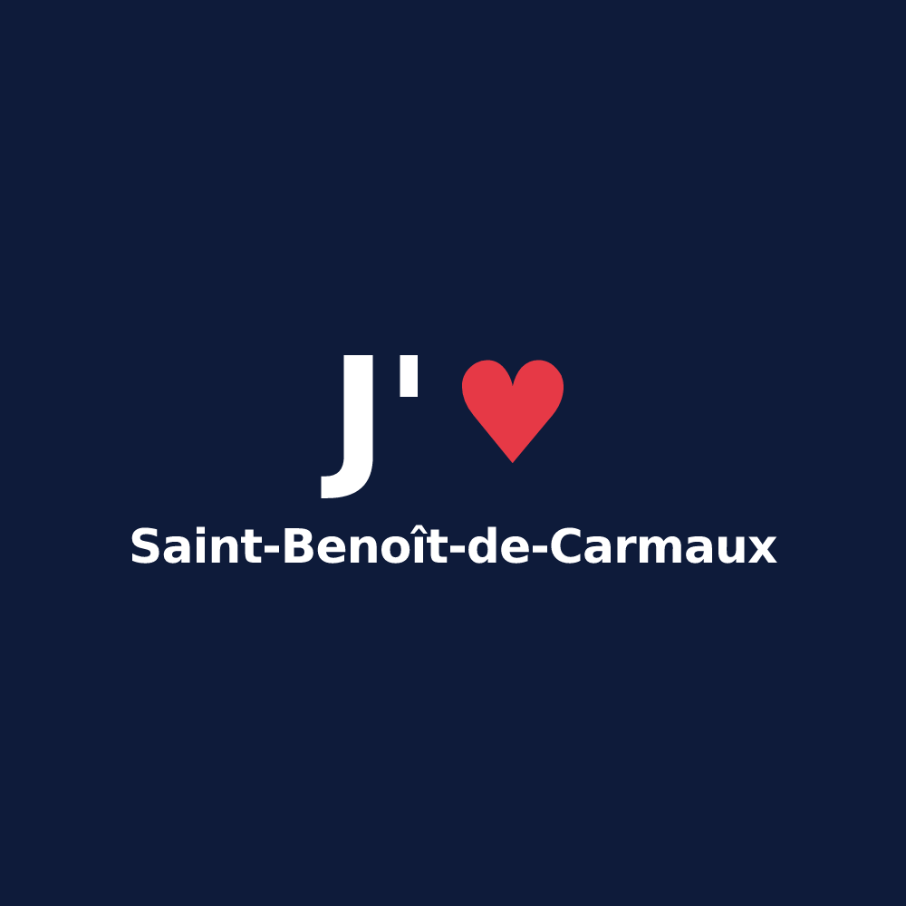 T-shirt personnalisé Saint-Benoît-de-Carmaux — design J'aime Saint-Benoît-de-Carmaux