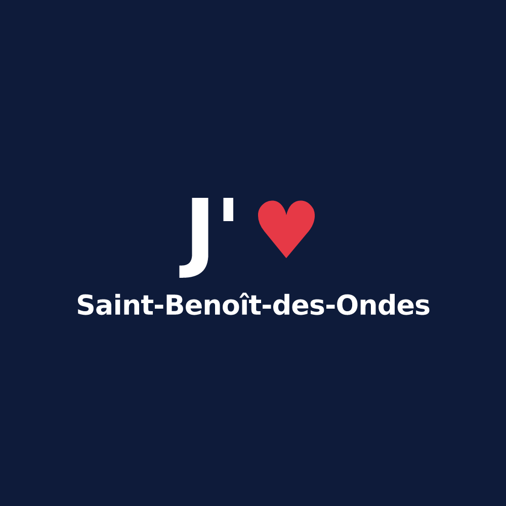 T-shirt personnalisé Saint-Benoît-des-Ondes — design J'aime Saint-Benoît-des-Ondes
