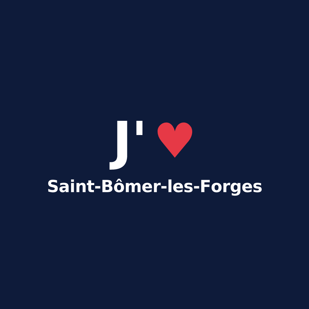 T-shirt personnalisé Saint-Bômer-les-Forges — design J'aime Saint-Bômer-les-Forges