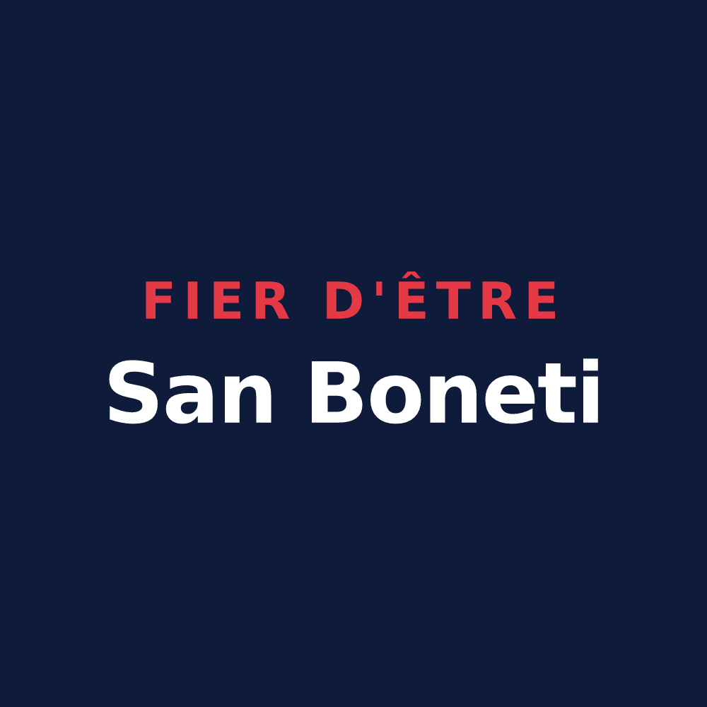 T-shirt « Fier d'être San Boneti » — design pour Saint-Bonnet-des-Bruyères