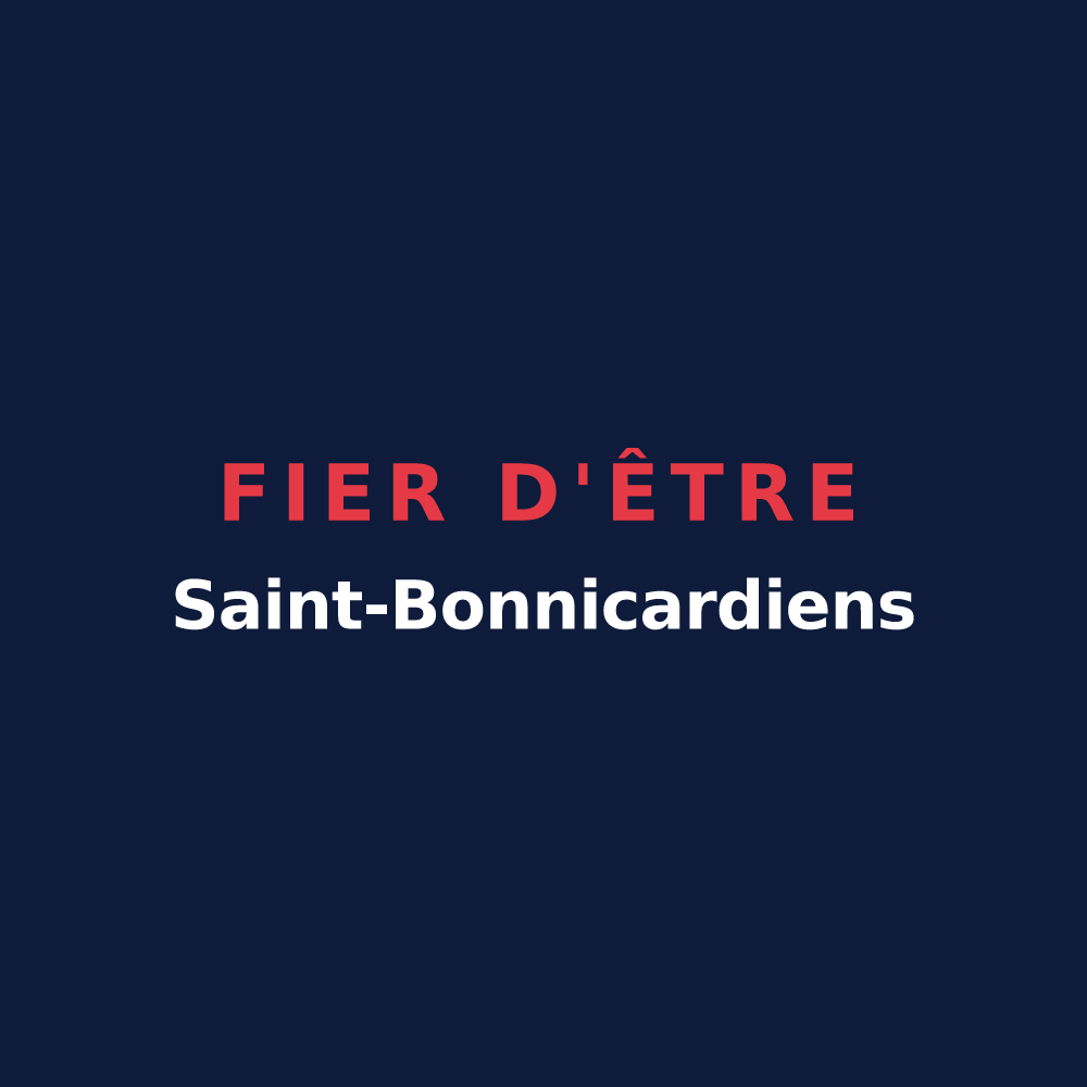 T-shirt « Fier d'être Saint-Bonnicardiens » — design pour Saint-Bonnet-des-Quarts