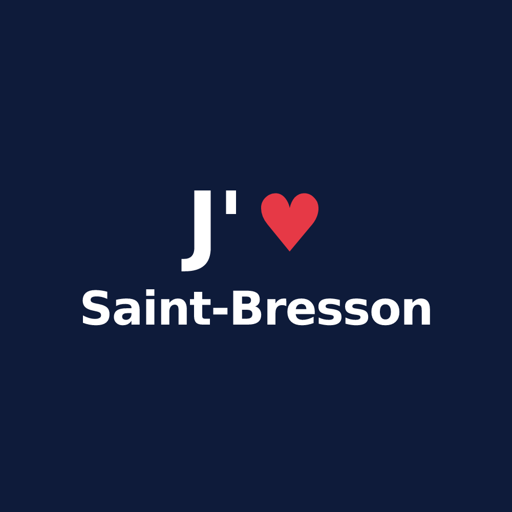 T-shirt personnalisé Saint-Bresson — design J'aime Saint-Bresson