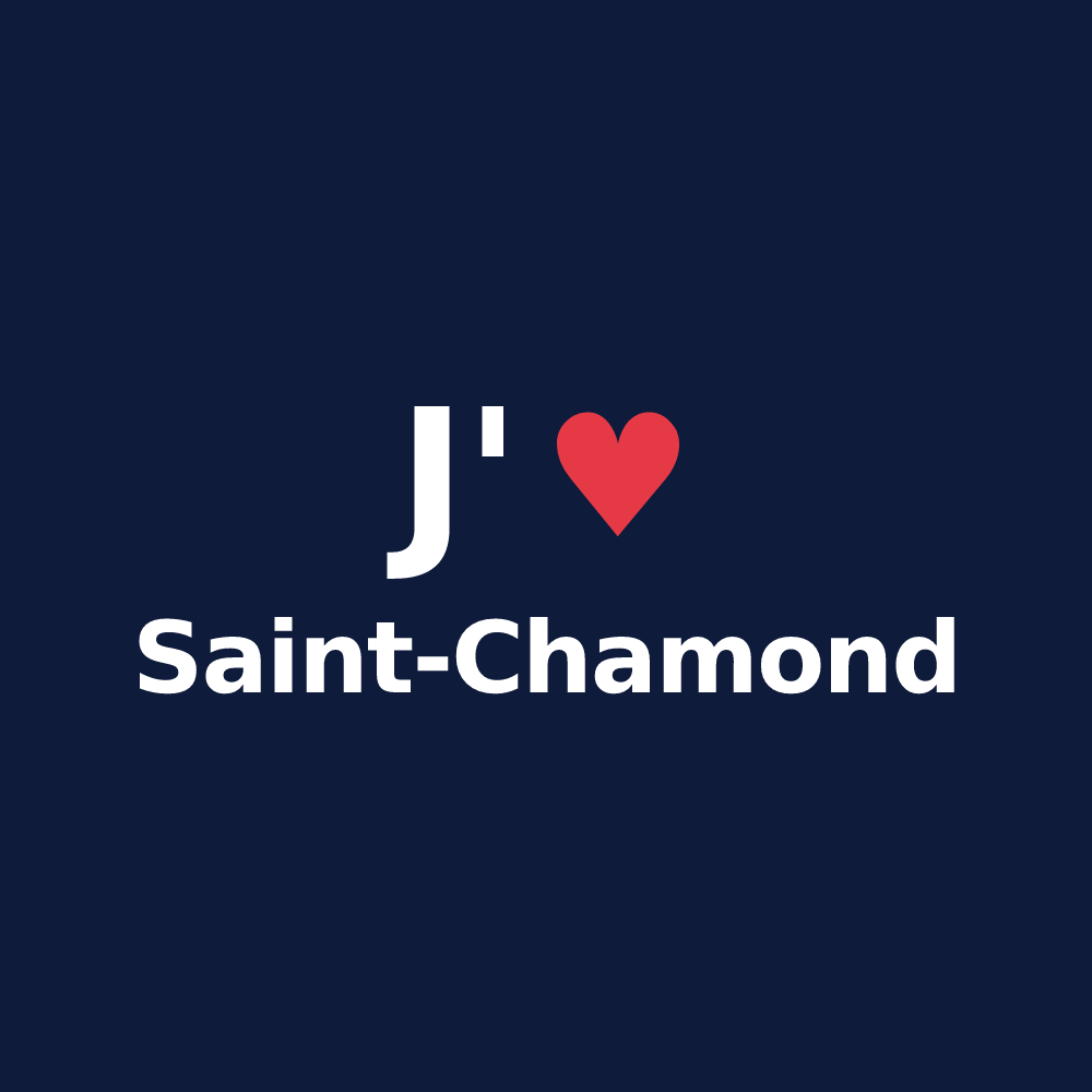 T-shirt personnalisé Saint-Chamond — design J'aime Saint-Chamond
