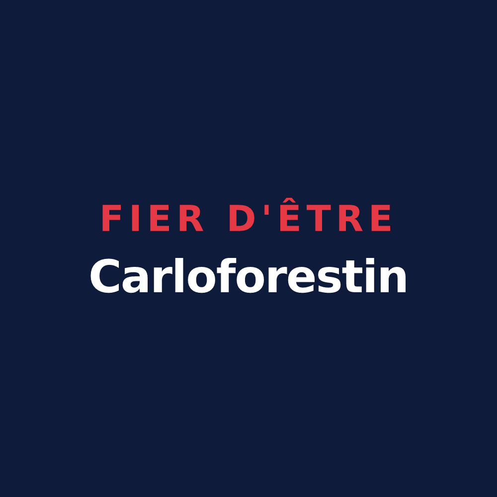 T-shirt « Fier d'être Carloforestin » — design pour Saint-Charles-la-Forêt