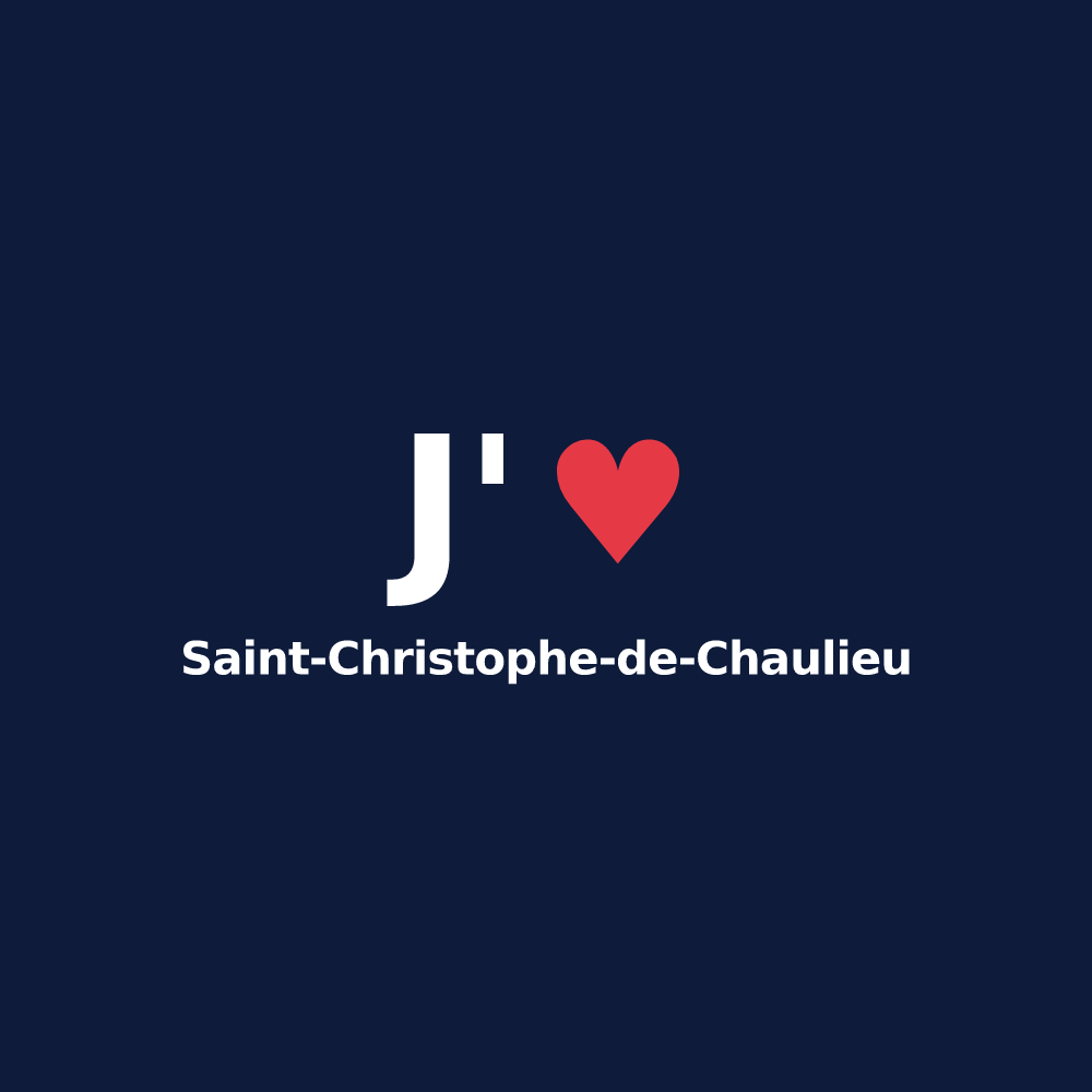 T-shirt personnalisé Saint-Christophe-de-Chaulieu — design J'aime Saint-Christophe-de-Chaulieu