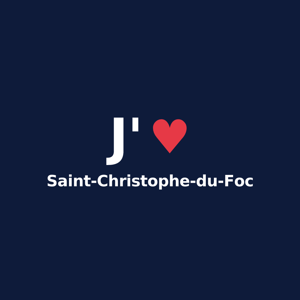 T-shirt personnalisé Saint-Christophe-du-Foc — design J'aime Saint-Christophe-du-Foc