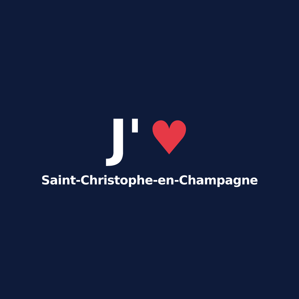 T-shirt personnalisé Saint-Christophe-en-Champagne — design J'aime Saint-Christophe-en-Champagne