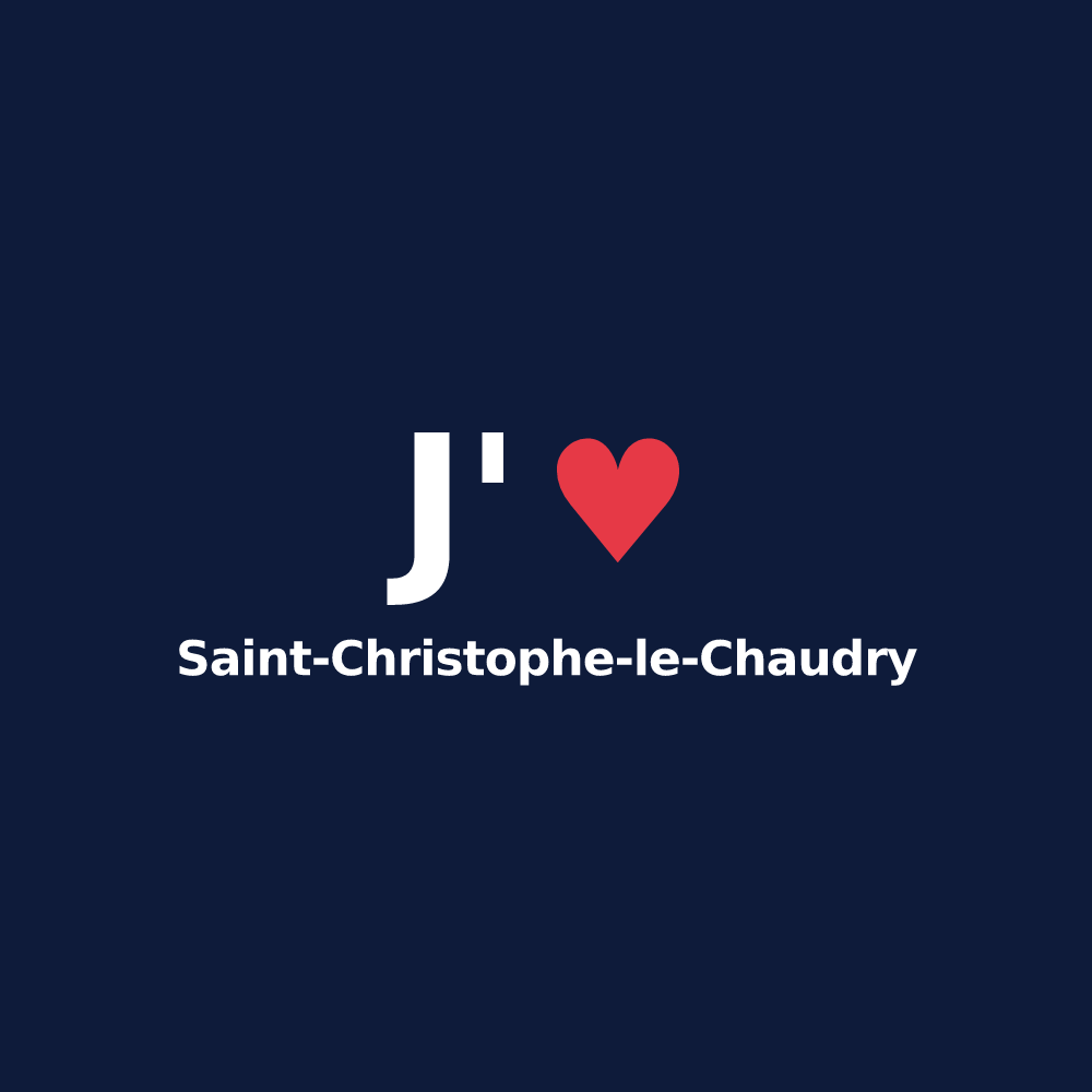 T-shirt personnalisé Saint-Christophe-le-Chaudry — design J'aime Saint-Christophe-le-Chaudry