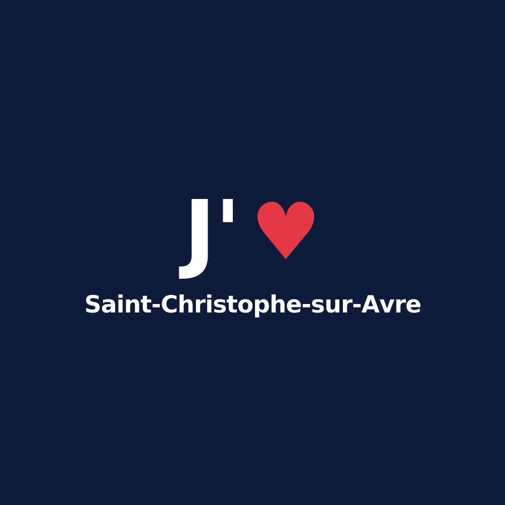 T-shirt personnalisé Saint-Christophe-sur-Avre — design J'aime Saint-Christophe-sur-Avre