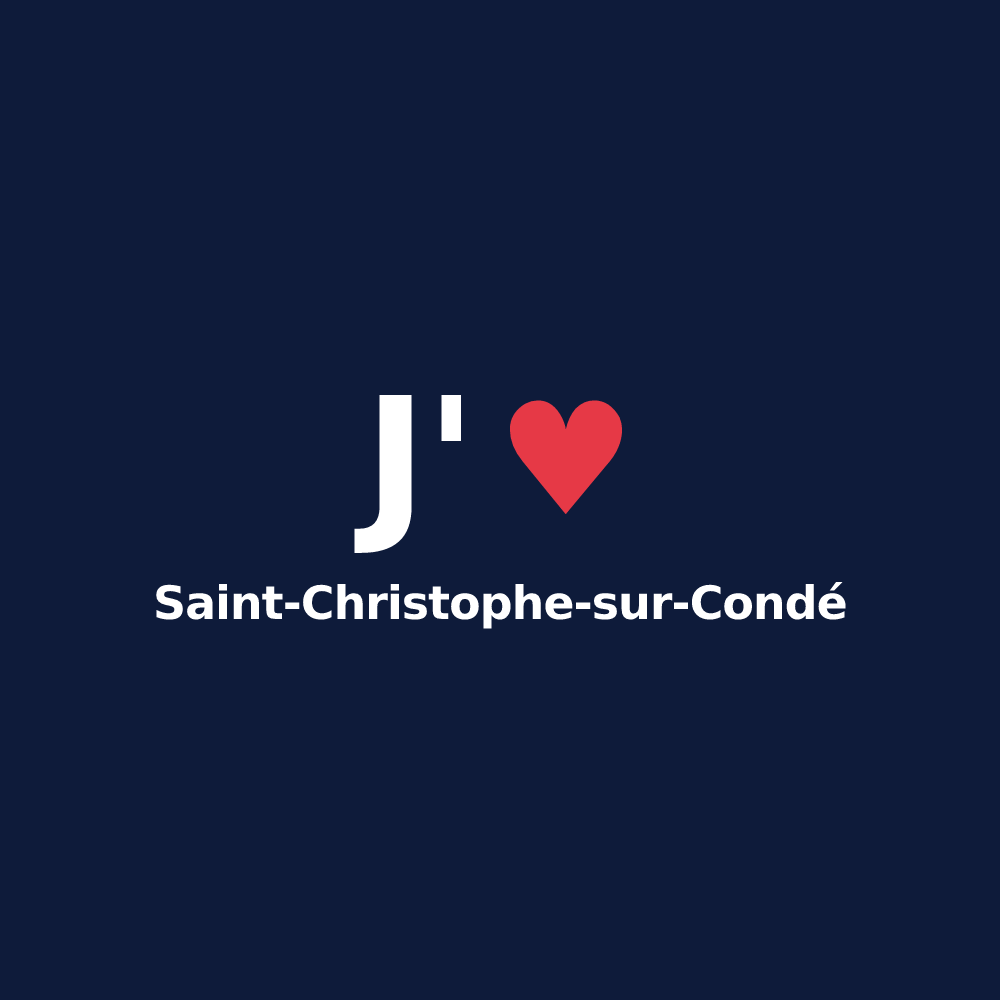 T-shirt personnalisé Saint-Christophe-sur-Condé — design J'aime Saint-Christophe-sur-Condé