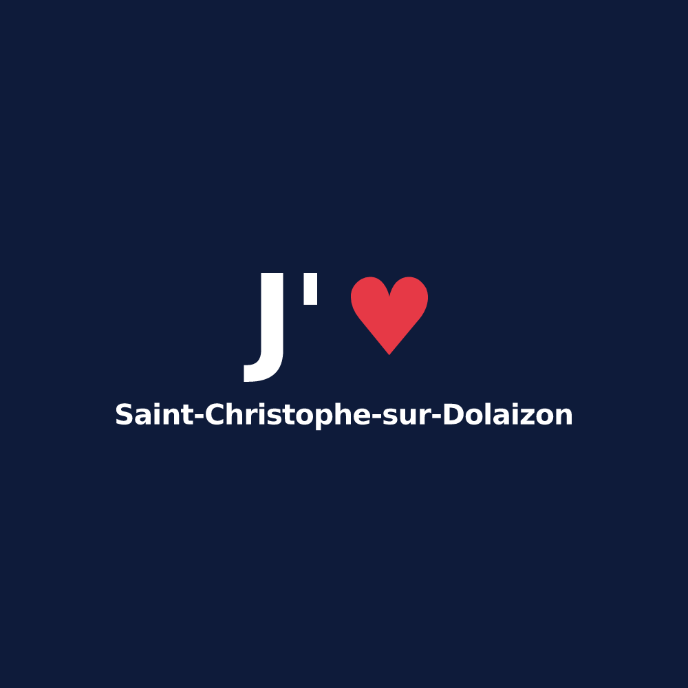 T-shirt personnalisé Saint-Christophe-sur-Dolaizon — design J'aime Saint-Christophe-sur-Dolaizon