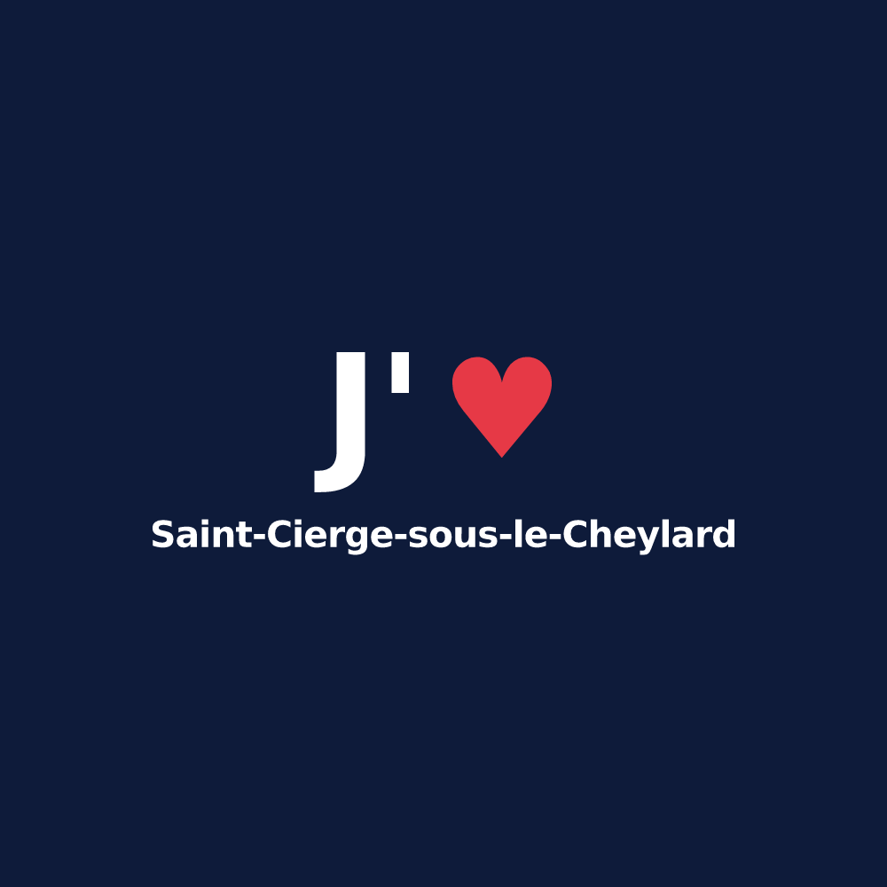 T-shirt personnalisé Saint-Cierge-sous-le-Cheylard — design J'aime Saint-Cierge-sous-le-Cheylard