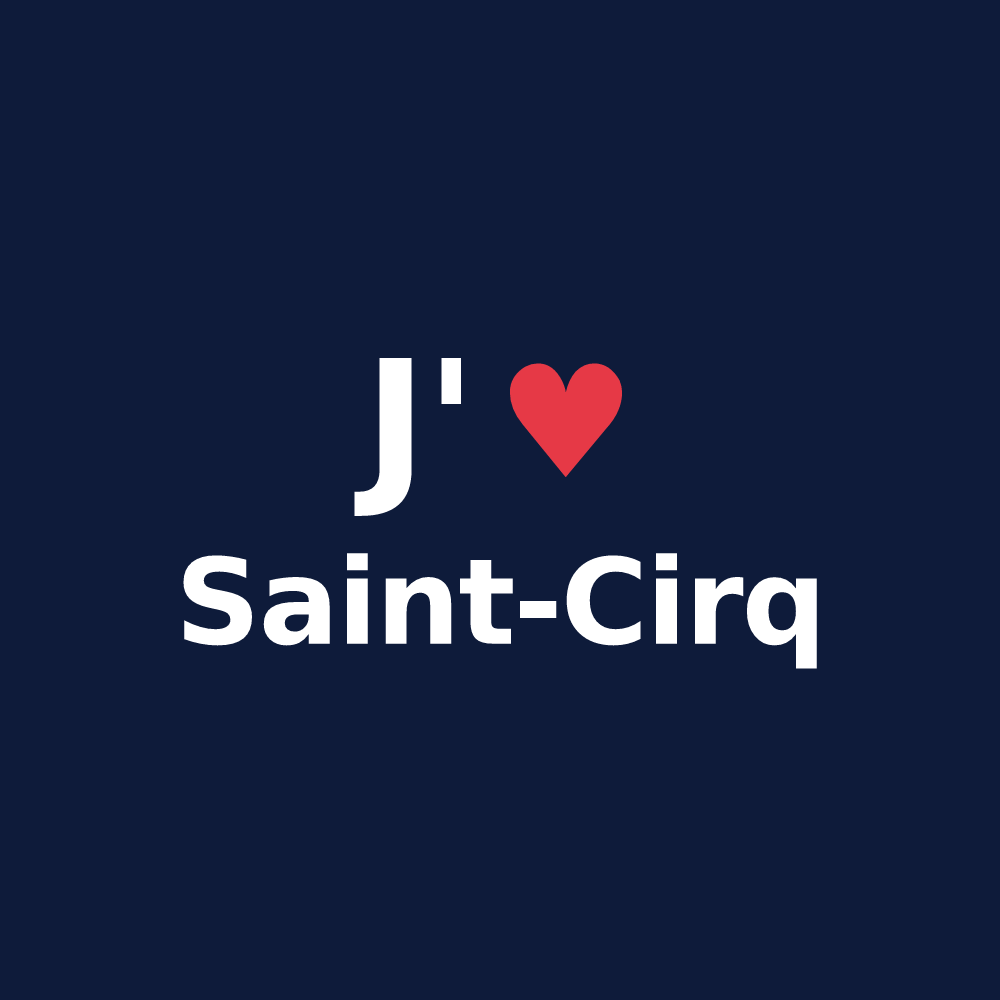 T-shirt personnalisé Saint-Cirq — design J'aime Saint-Cirq