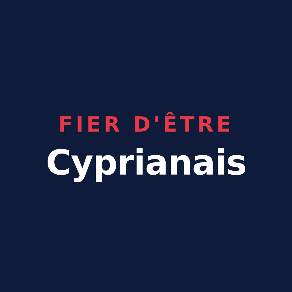 T-shirt « Fier d'être Cyprianais » — design pour Saint-Civran