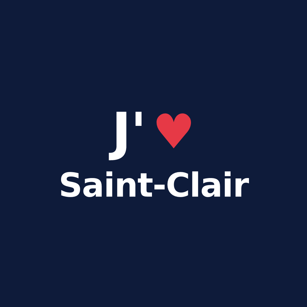 T-shirt personnalisé Saint-Clair — design J'aime Saint-Clair