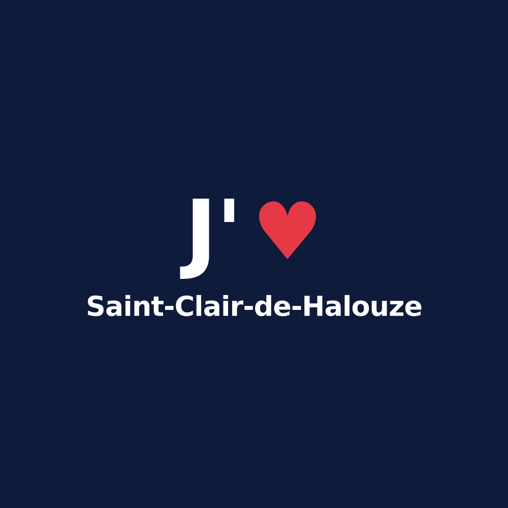T-shirt personnalisé Saint-Clair-de-Halouze — design J'aime Saint-Clair-de-Halouze