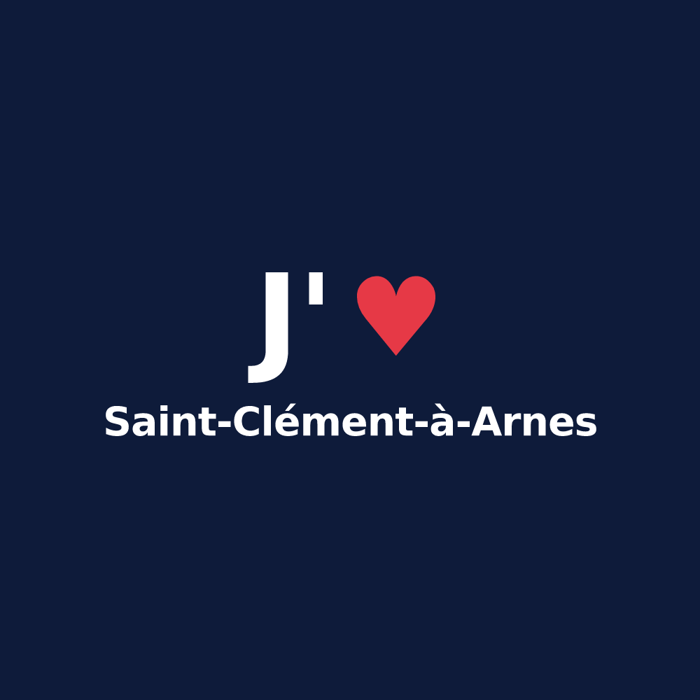 T-shirt personnalisé Saint-Clément-à-Arnes — design J'aime Saint-Clément-à-Arnes