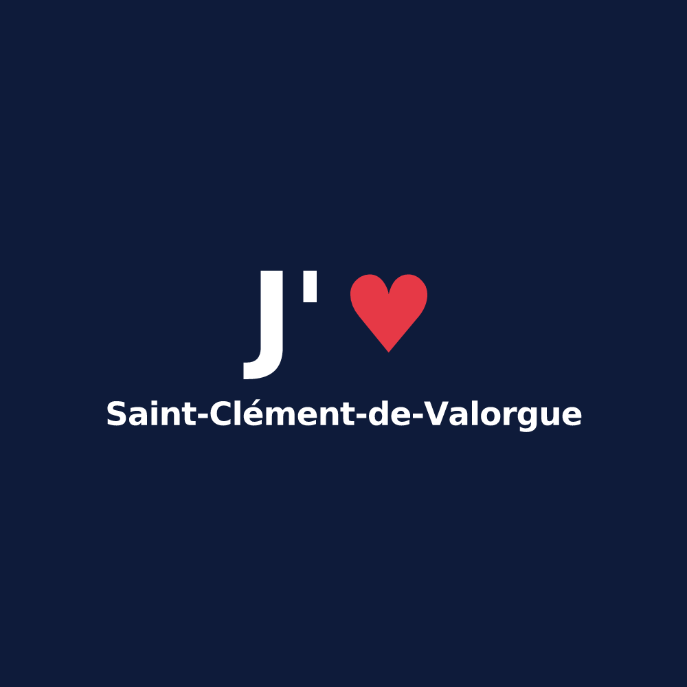 T-shirt personnalisé Saint-Clément-de-Valorgue — design J'aime Saint-Clément-de-Valorgue