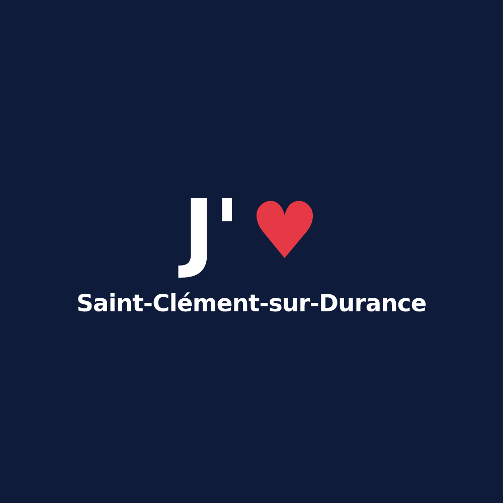 T-shirt personnalisé Saint-Clément-sur-Durance — design J'aime Saint-Clément-sur-Durance