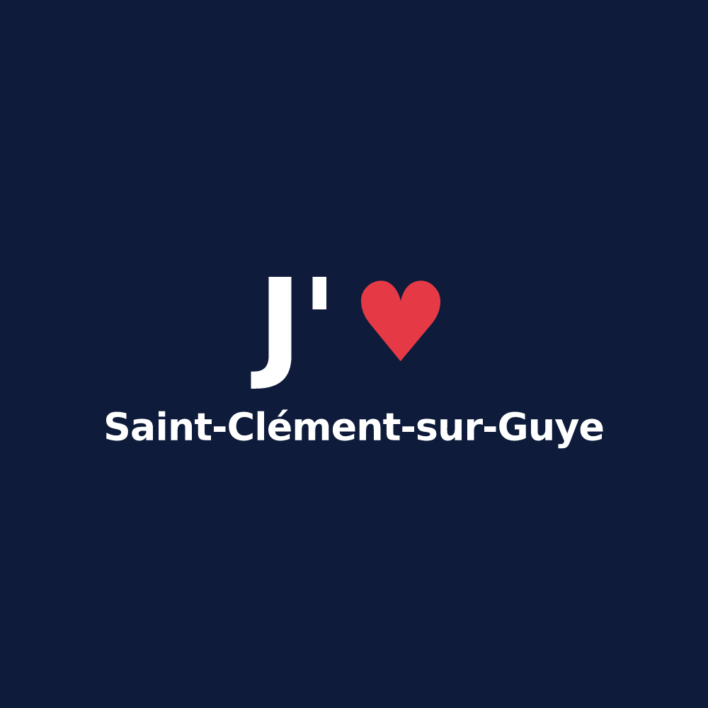 T-shirt personnalisé Saint-Clément-sur-Guye — design J'aime Saint-Clément-sur-Guye