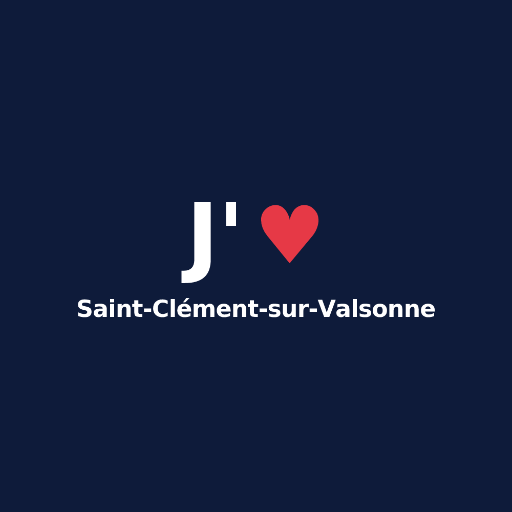 T-shirt personnalisé Saint-Clément-sur-Valsonne — design J'aime Saint-Clément-sur-Valsonne