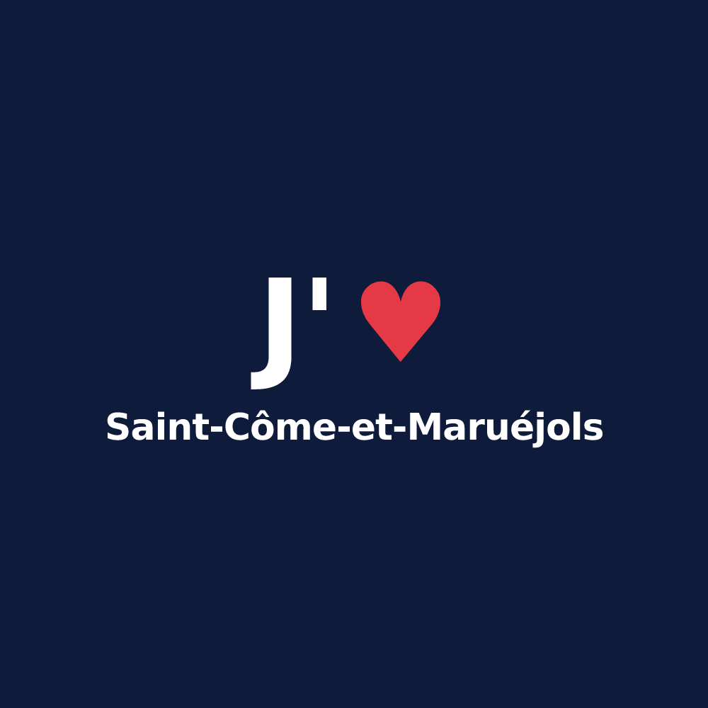 T-shirt personnalisé Saint-Côme-et-Maruéjols — design J'aime Saint-Côme-et-Maruéjols