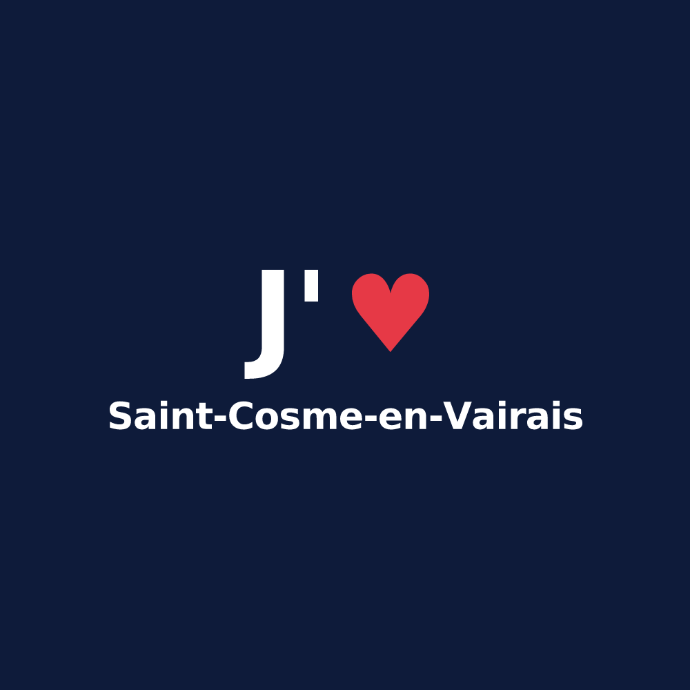 T-shirt personnalisé Saint-Cosme-en-Vairais — design J'aime Saint-Cosme-en-Vairais