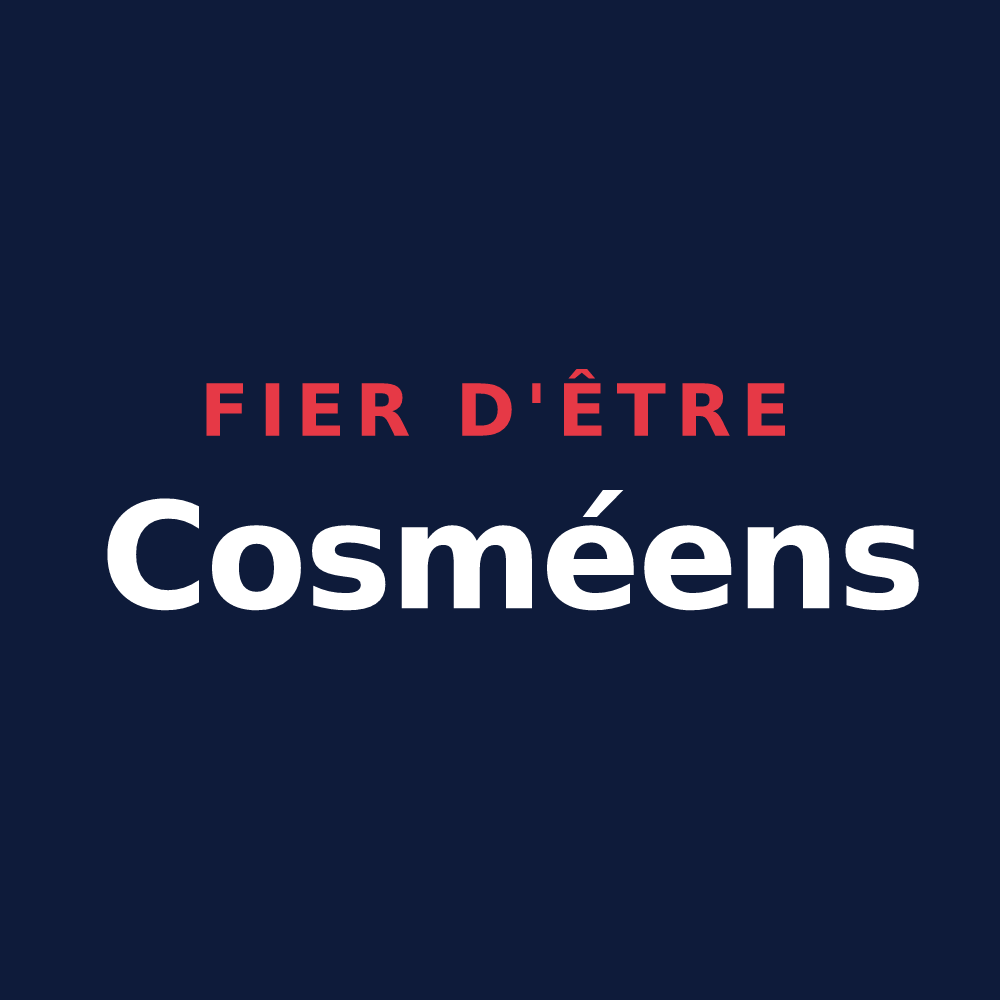 T-shirt « Fier d'être Cosméens » — design pour Saint-Cosme-en-Vairais