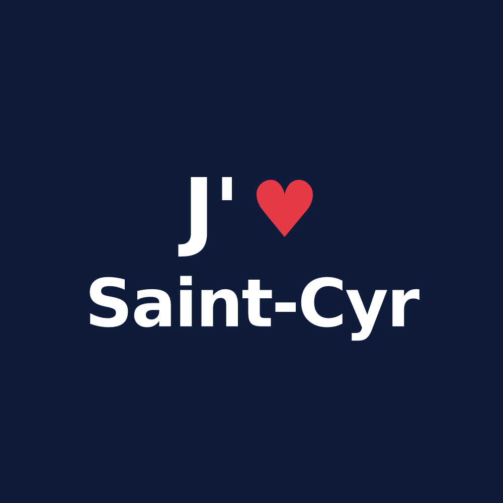 T-shirt personnalisé Saint-Cyr — design J'aime Saint-Cyr