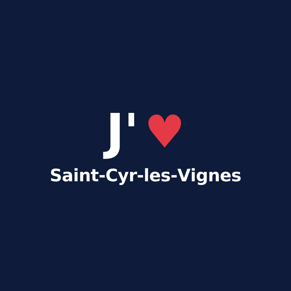 T-shirt personnalisé Saint-Cyr-les-Vignes — design J'aime Saint-Cyr-les-Vignes