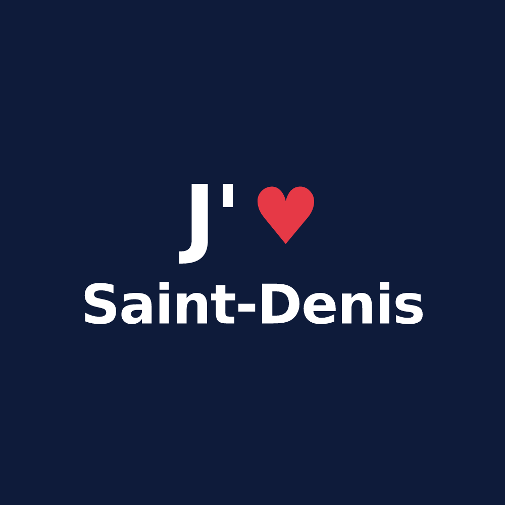 T-shirt personnalisé Saint-Denis — design J'aime Saint-Denis