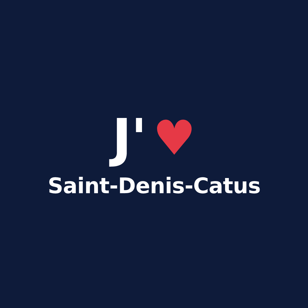 T-shirt personnalisé Saint-Denis-Catus — design J'aime Saint-Denis-Catus